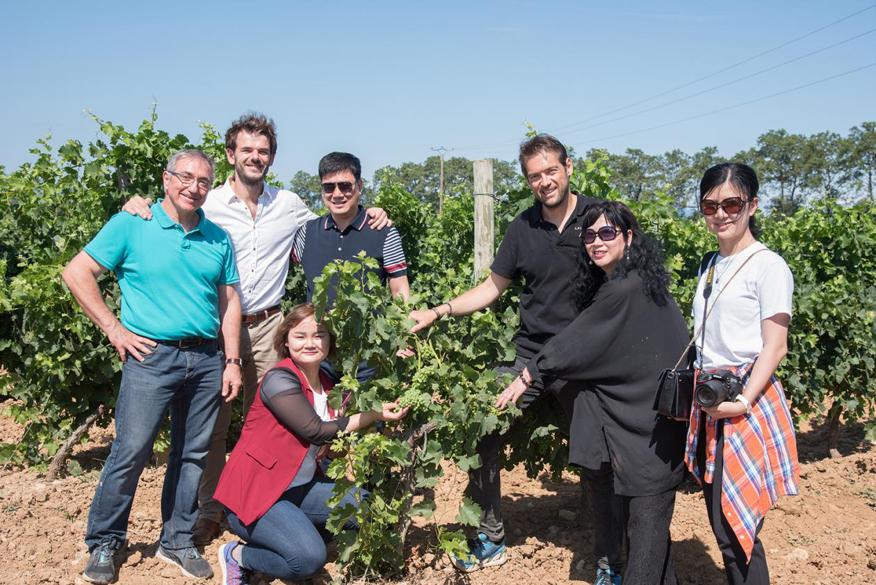 藍(lán)菲酒業(yè)董事長(zhǎng)莊榮昌先生到訪法國大愛莊園酒莊